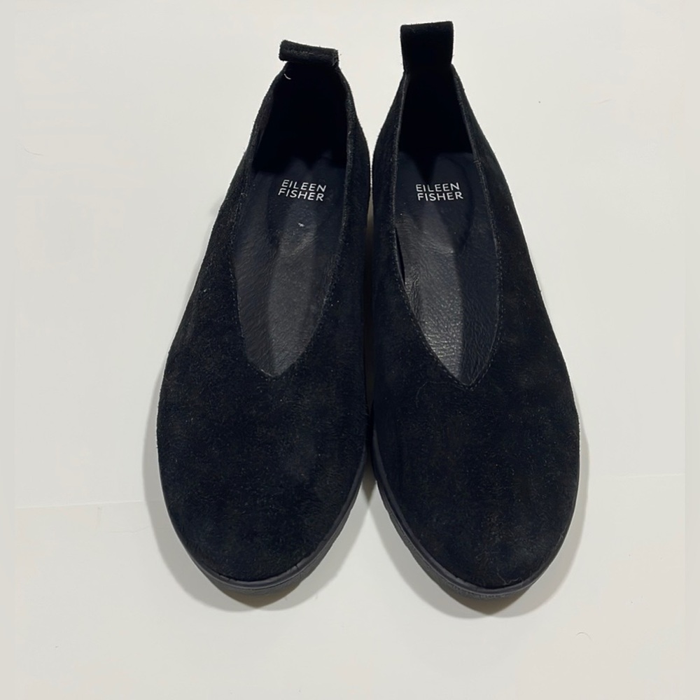 Eileen Fisher Humor Wedge Suede Leather Women Size 7